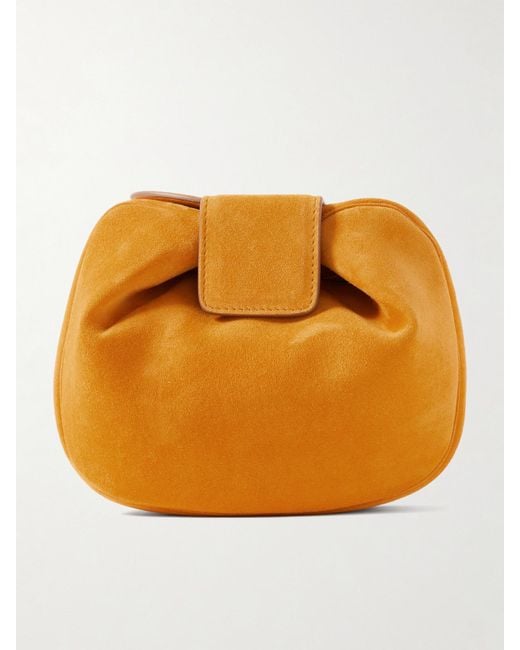 Gabriela Hearst Orange Soft Demi Clutch Aus Veloursleder