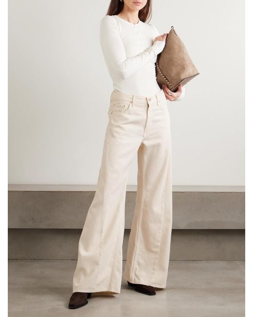 Mother Natural Snacks! The Lemon Twist Sneak High-Rise Wide-Leg Jeans