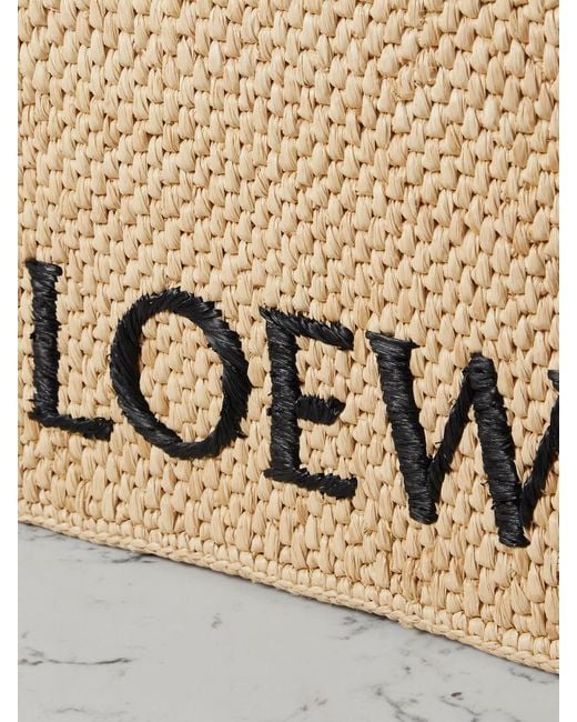 Loewe Natural Paula's Ibiza Embroidered Raffia Tote