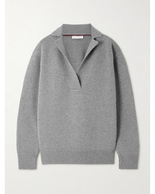 Veronica de Piante Gray Emilie Pullover Aus Einer Woll-Kaschmirmischung