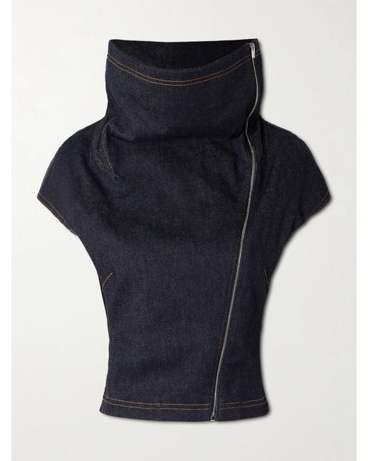 Jacquemus Blue Pasante De-Nîmes Embroidered Denim Top