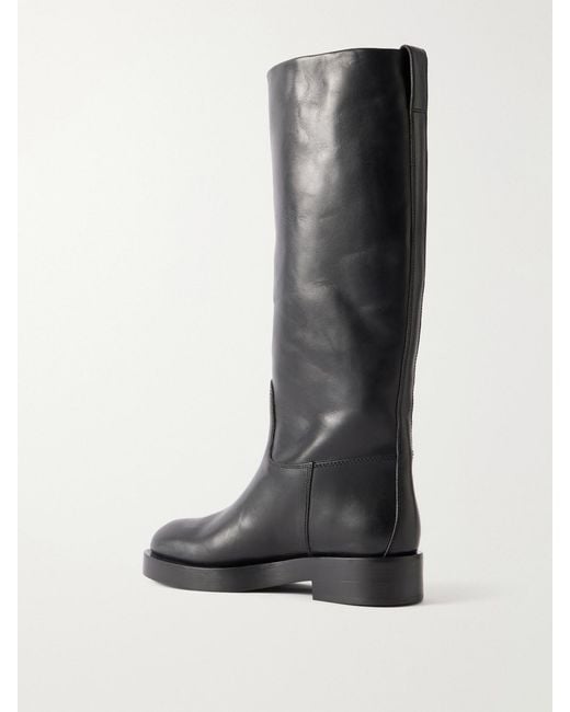 Paris Texas Black Napa Leather Knee Boots