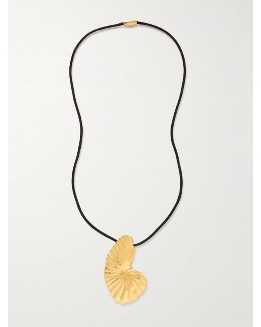 YSSO Metallic The Birth Of Venus-Plated And Cord Necklace