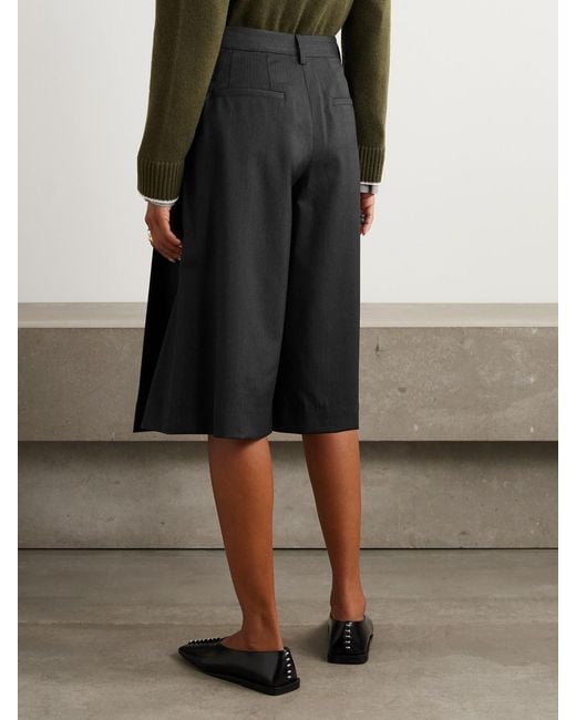 Twp Black Stefens Pleated Wool Culottes