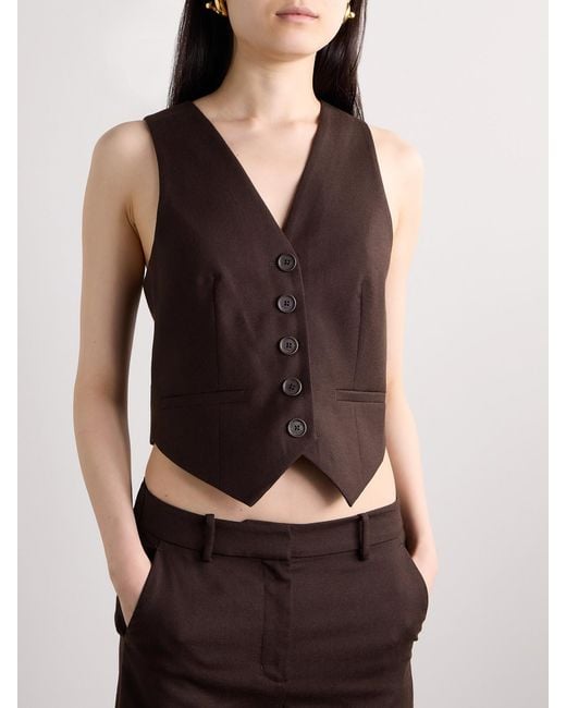 Jonathan Simkhai Purple Deb Wool Vest