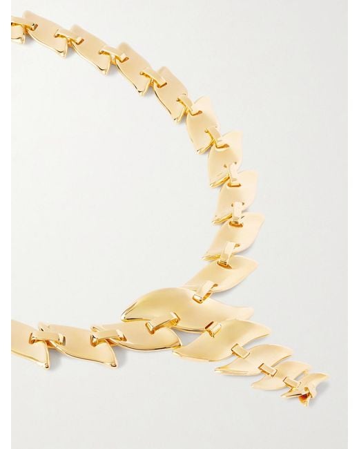 Khaite Metallic Leaf-Plated Necklace