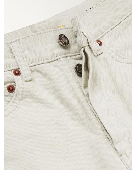 Saint Laurent Natural Hoch Sitzende Jeans Mit Schmalem Bein