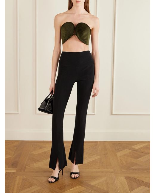 Jean Paul Gaultier Brown Cotton-Corduroy Bandeau Top