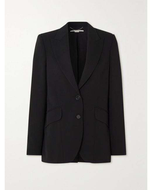Stella McCartney Black Net Sustain Stretch-Wool Twill Blazer