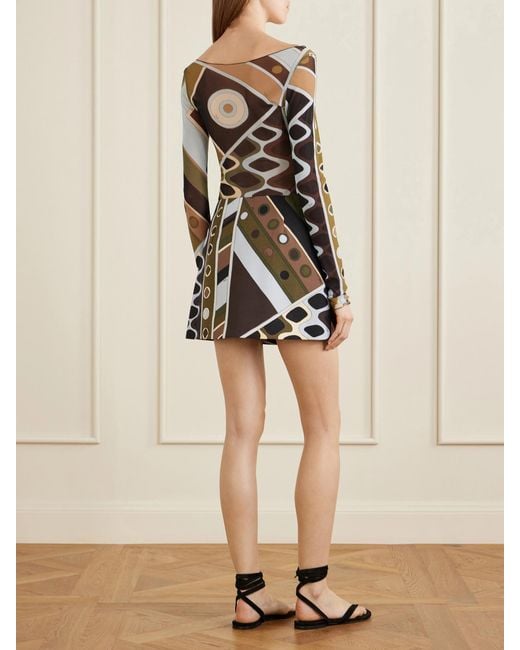 Emilio Pucci Multicolor Printed Tulle Top