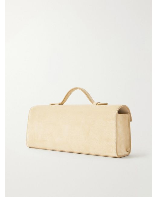 SAVETTE Natural Slim Symmetry Suede Tote