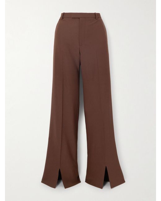 Gucci Brown Hose Mit Weitem Bein Aus Einer Wollmischung