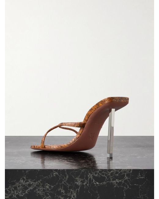 AMINA MUADDI Brown Adriana Elaphe Sandals