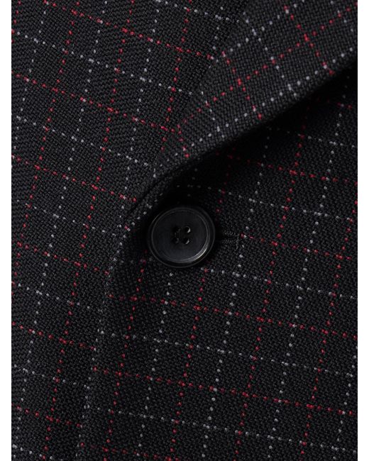Wardrobe NYC Black Doppelreihiger Mantel Aus Karierter Wolle