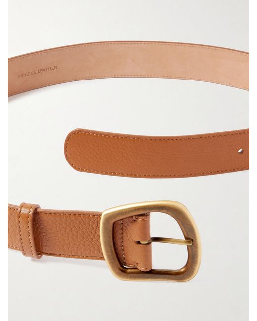 Gabriela Hearst Brown Simone Textured-Leather Belt