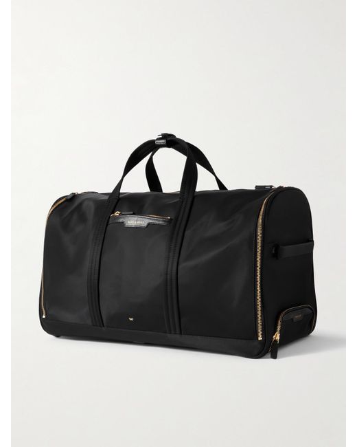 Anya Hindmarch Black 72 Hour Leather-Trimmed Econyl Weekend Bag