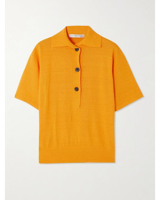 Christopher Esber Yellow Polohemd Aus Strick