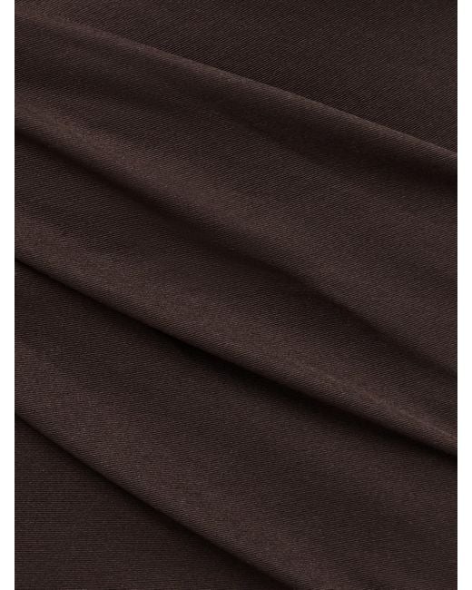 Maygel Coronel Brown Capella Appliquéd Stretch-Jersey Pareo