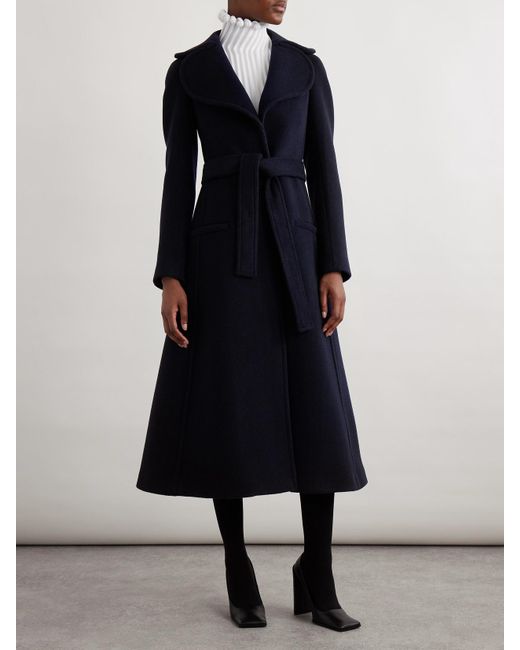 Alaïa Black Belted Wool Coat