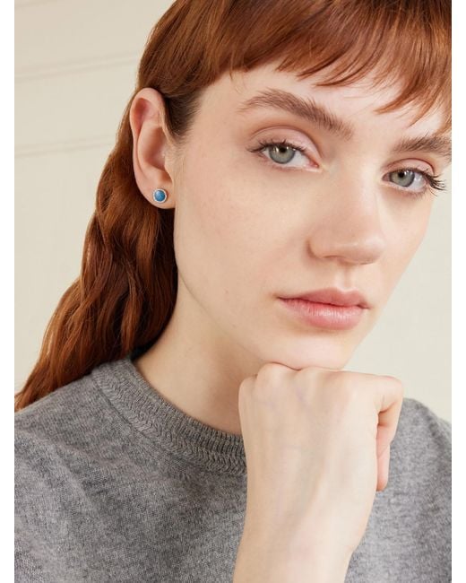 Mateo Natural 14-Karat, Opal And Diamond Earrings