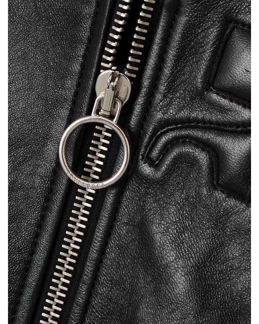 Courreges Black Embossed Leather Jacket