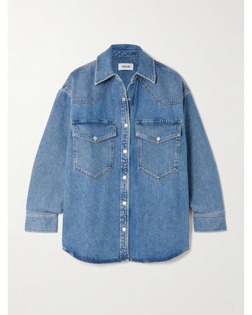 Agolde Blue Lotta Organic Denim Shirt