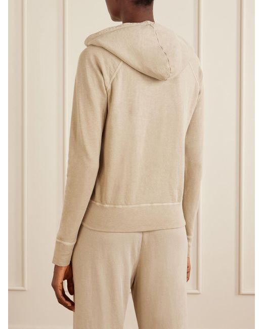 James Perse Natural French Cotton-Terry Hoodie