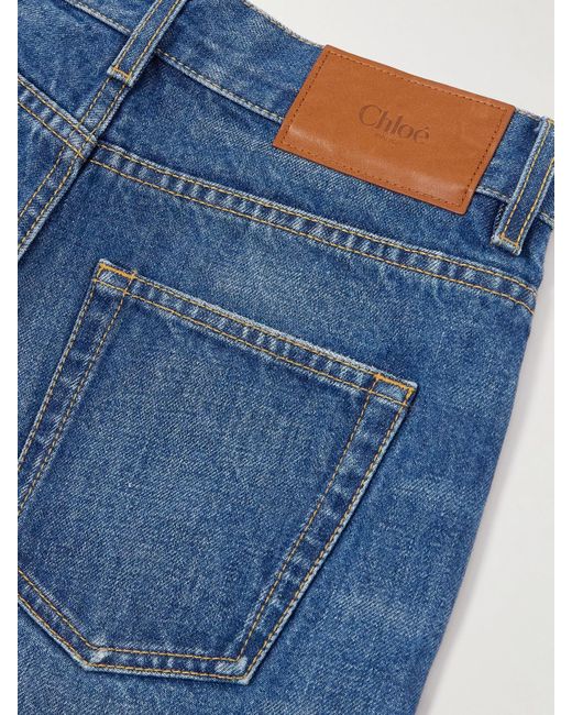 Chloé Blue High-Rise Wide-Leg Jeans