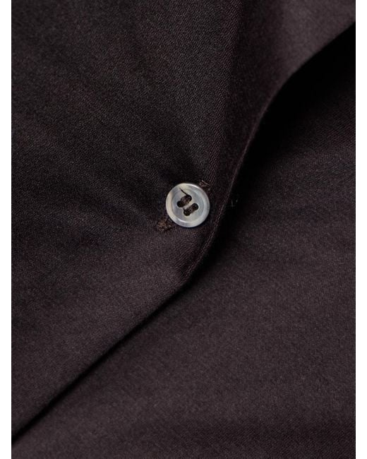 Citizens of Humanity Blue Camilla Cotton And Silk-Blend Satin Shirt