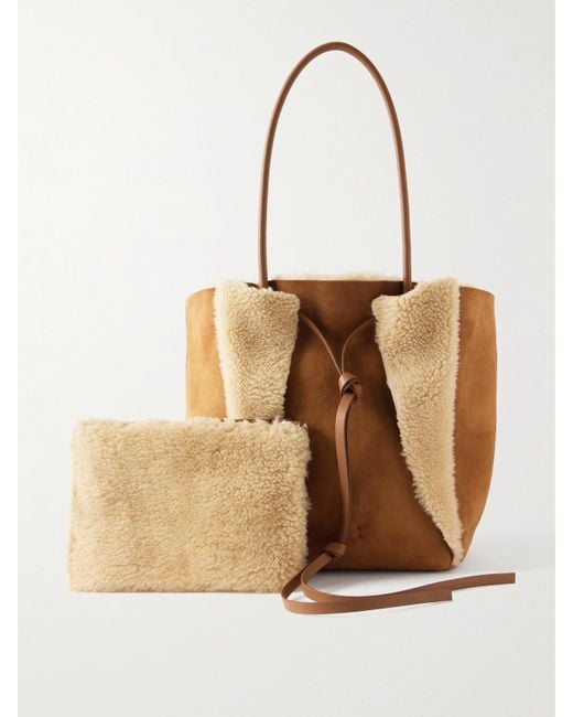 Gabriela Hearst Natural Marija Shearling Tote