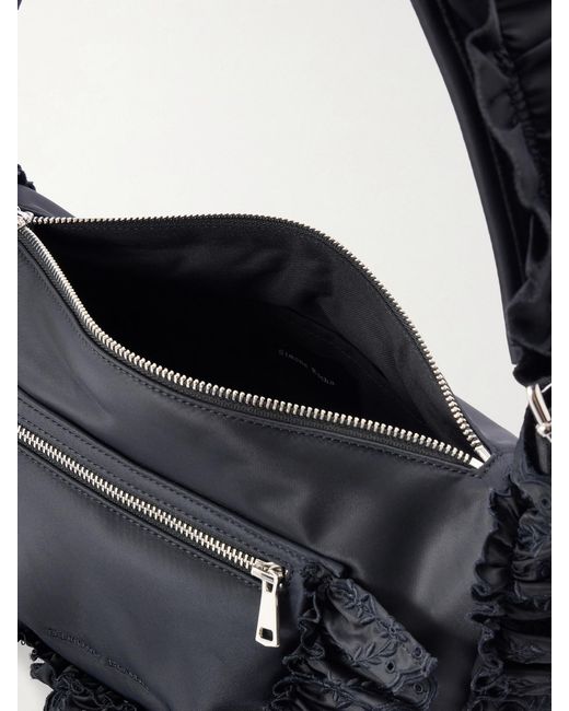 Simone Rocha Black Pillowcase Broderie Anglaise-Trimmed Shell Shoulder Bag