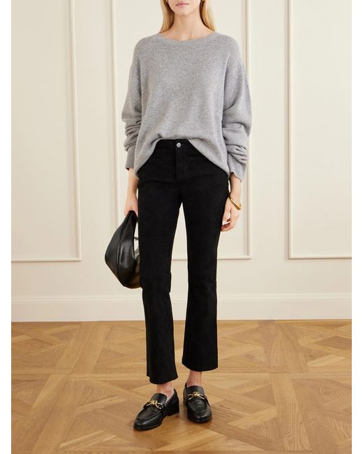 Stouls Blue Dean Suede Flared Pants