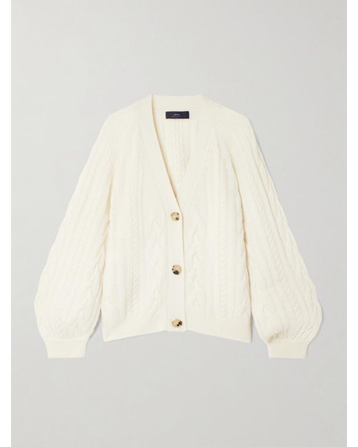 arch4 Natural Pimlico Cable-Knit Cashmere Cardigan