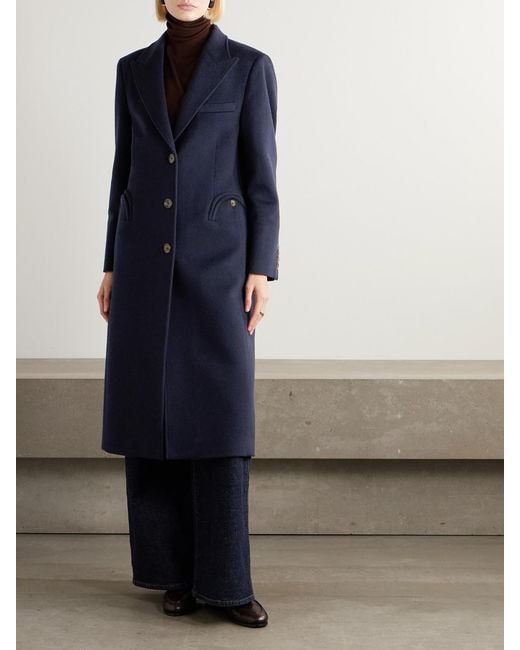 Blazé Milano Blue Joyme Heck Wool And Cashmere-Blend Coat
