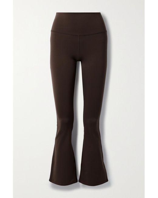 Alo Yoga Airbrush Stretch Flared Leggings in Brown | Lyst