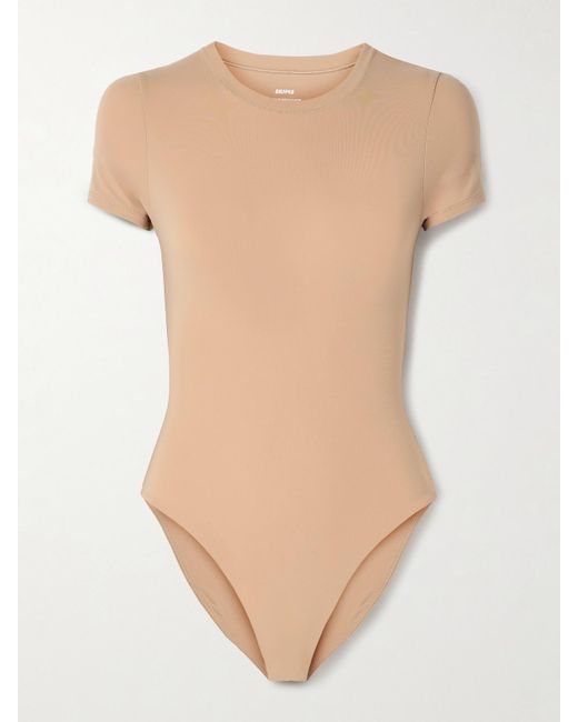 Skims Natural Fits Everybody T-Shirt Bodysuit – Clay