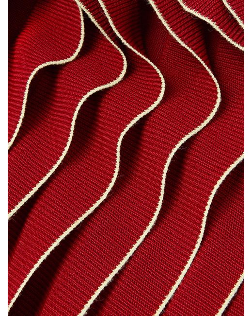 Bottega Veneta Red Mehrlagige Baumwollbluse