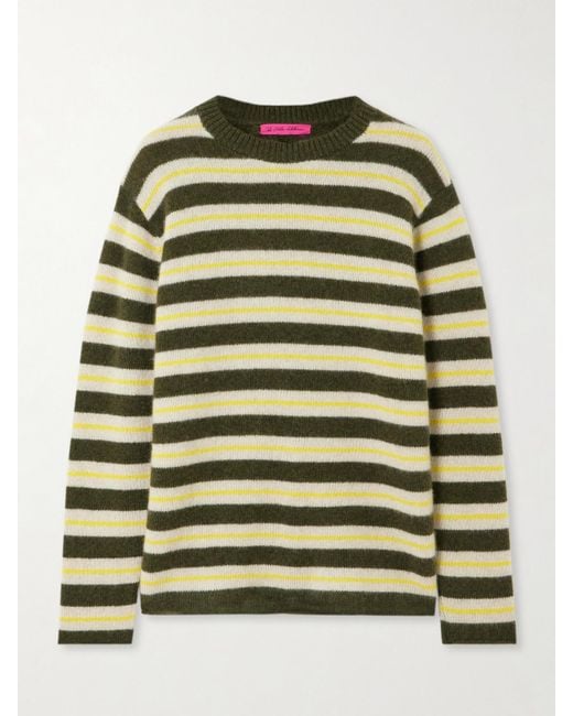 The Elder Statesman Green Sinful Gestreifter Kaschmirpullover