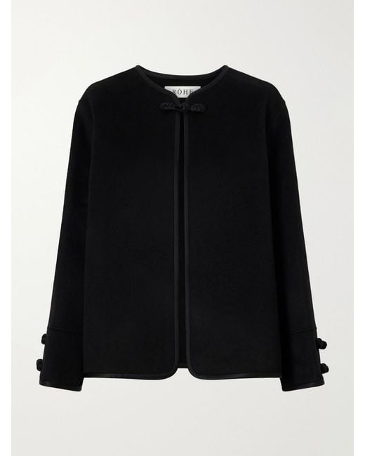 Rohe Black Wool And Cashmere-Blend Jacket
