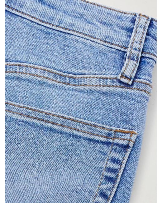 FRAME Blue The Pencil Cropped High-Rise Skinny Jeans