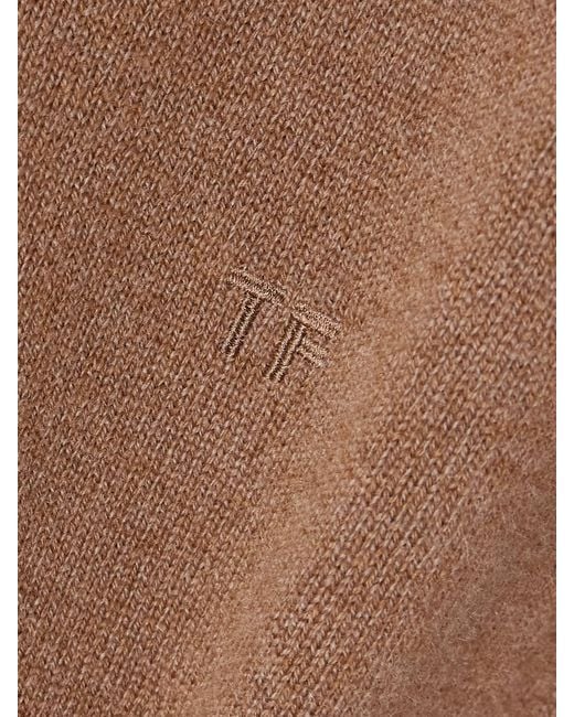 Tom Ford Brown Cashmere Polo Sweater