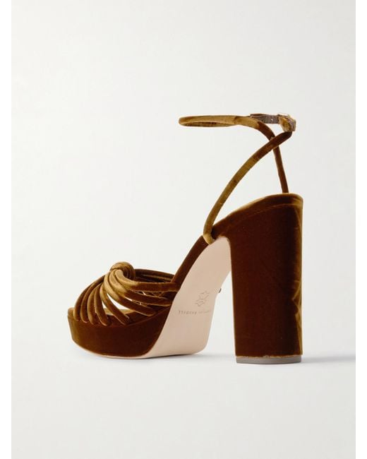 Sandales Plates-Formes En Velours À Nœuds Rivka Loeffler Randall en coloris White