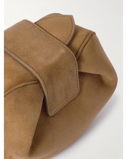 Gabriela Hearst Brown Soft Demi Suede Clutch
