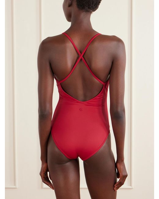 Loulou de Saison Red Itak Stretch One-Piece