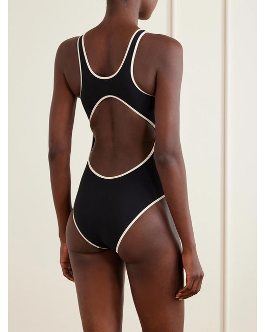 Lido Black Quattordici Open-Back Swimsuit