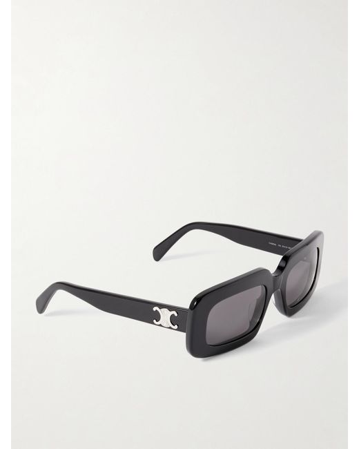 Céline Black Triomphe Oversized-Sonnenbrille Mit Eckigem Rahmen Aus Azetat