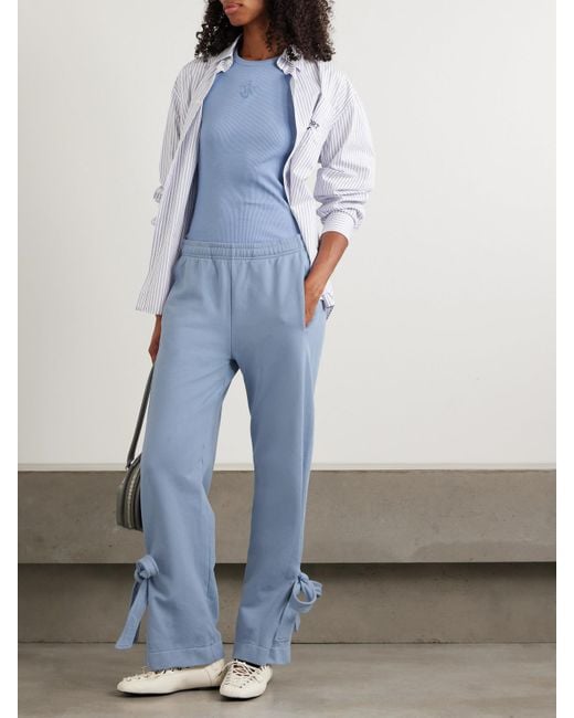 J.W. Anderson Blue Jogginghose Mit Geradem Bein Aus Baumwoll-Jersey Mit Knoten