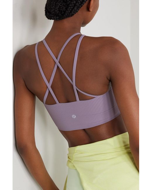 lululemon athletica Like A Cloud B/c Ribbed Stretch Sports Bra in Purple