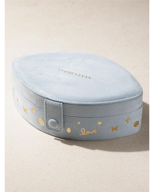 Sydney Evan Blue 14-Karat, Diamond And Velvet Jewelry Set