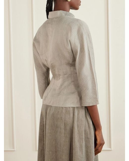 Cortana Gray Theresa Dupioni Shirt